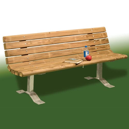 PWRB Series: Portable or Surface Mount Contour Bench w/ Lumber Timbers  preview 1