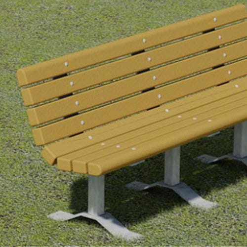 PWRB Series: Portable or Surface Mount Contour Bench w/ Recycled Plastic Timbers  preview 1