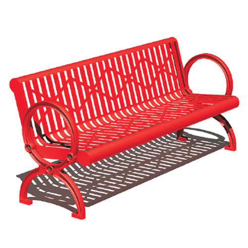 Gillette Series: Cast Iron Surface Mount Contour Bench w/ Steel Plate Seat  preview 1