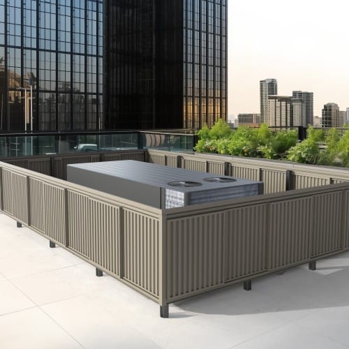 Envisor® Post Mounted Rooftop Mechanical Equipment Screens 