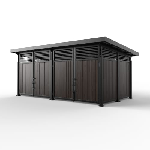 Covrit® Roofed Dumpster Trash and Waste Enclosure System  preview 2