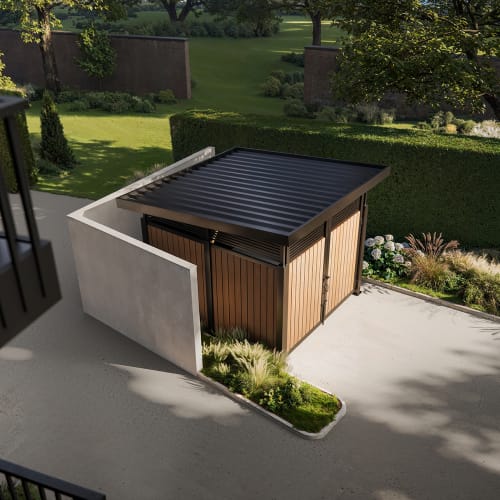 Covrit® Roofed Dumpster Trash and Waste Enclosure System  preview 4