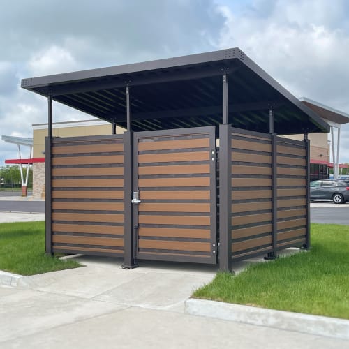 Covrit® Roofed Dumpster Trash and Waste Enclosure System 