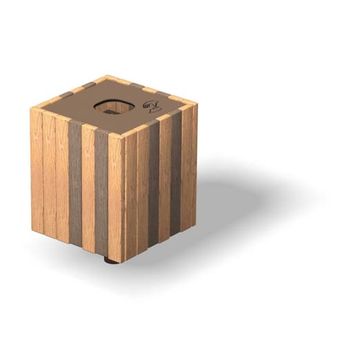 Wood Grain Litter Receptacle preview 1