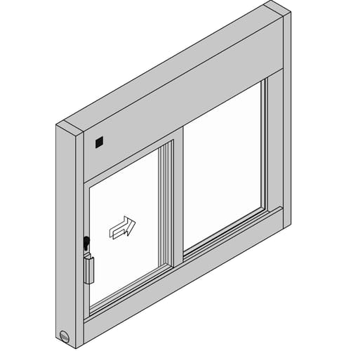 Automatic Side Sliding Hurricane Impact Window (SS-4035E-IP)