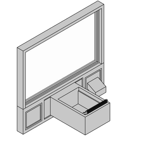 Service Drawer Window Window-Drawer Combination | CADdetails