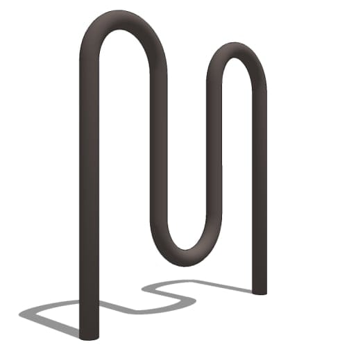 Heavy Duty Winder Bike Rack: 5 Bike, Surface or In Ground Mount