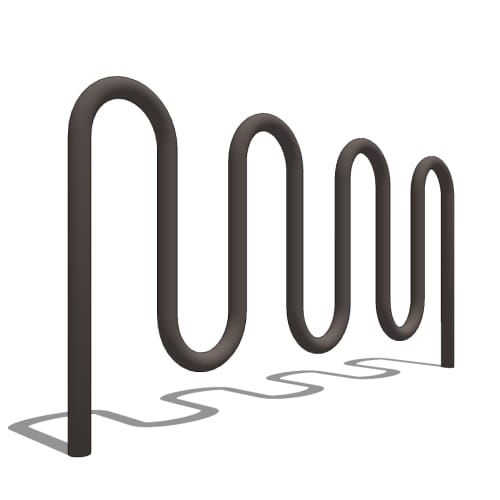 Heavy Duty Winder Bike Rack: 9 Bike, Surface or In Ground Mount