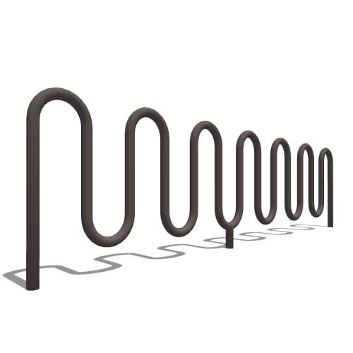 Heavy Duty Winder Bike Rack: 15 Bike, Surface or In Ground Mount