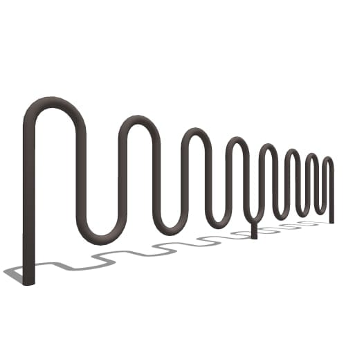 Heavy Duty Winder Bike Rack: 17 Bike, Surface or In Ground Mount