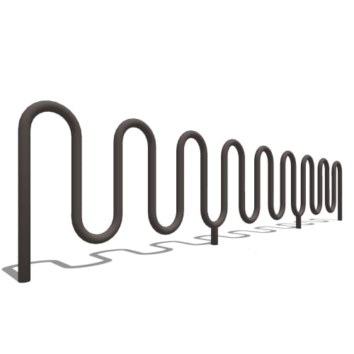 Heavy Duty Winder Bike Rack: 19 Bike, Surface or In Ground Mount