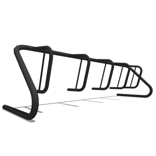 Spartan Bike Rack: 5 to 7 Bikes, Park One Side, Surface, Freestanding or In Ground Mount
