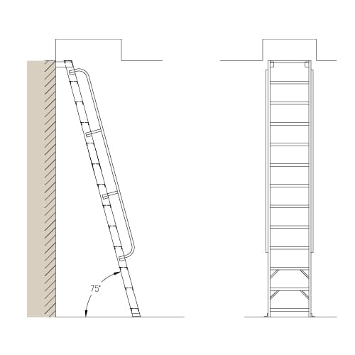 Roof Hatch Access: H75 – 75° Ships Ladder preview 1