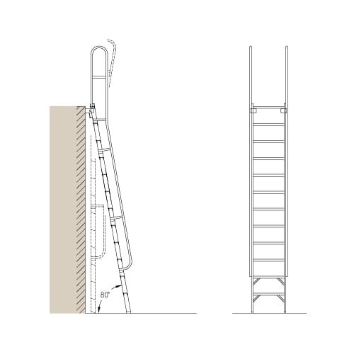 Mezzanine Access: MP80 – 80° Folding Ladder preview 1