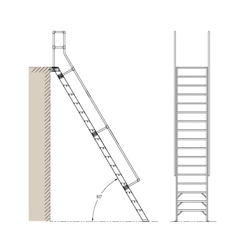 Mezzanine Access: M1000 – 60° Ships Ladder preview 1