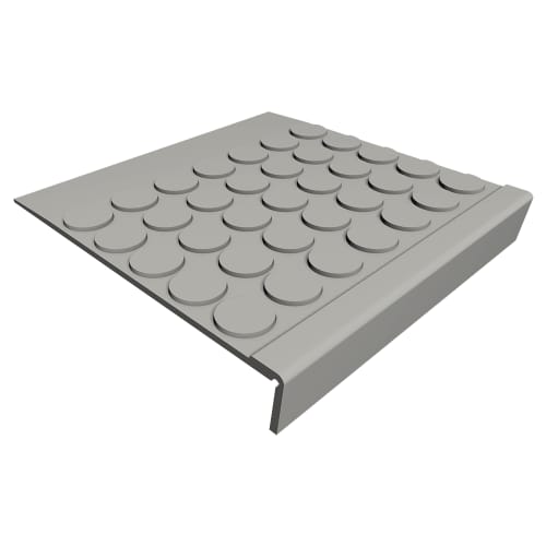 Rubber Treads: Rubber Raised Circular Vantage Design - One-Piece Tread And Riser