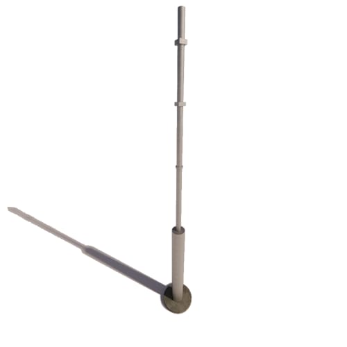 Safety Round Bollard w Sign System: 4.5"