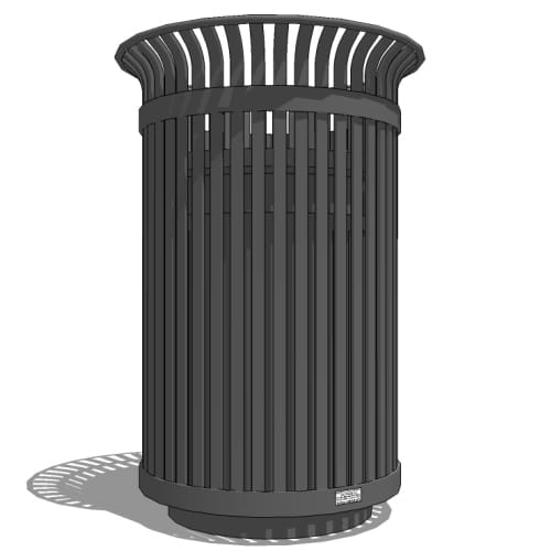 Model SD-42: Ironsites® Side-Door Litter Receptacle, 36 gal (136 L)