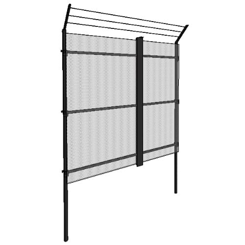 preview of Chameleon System: 8'H x 8'W, 3 Rail Series with 3 Strand 45° Barb