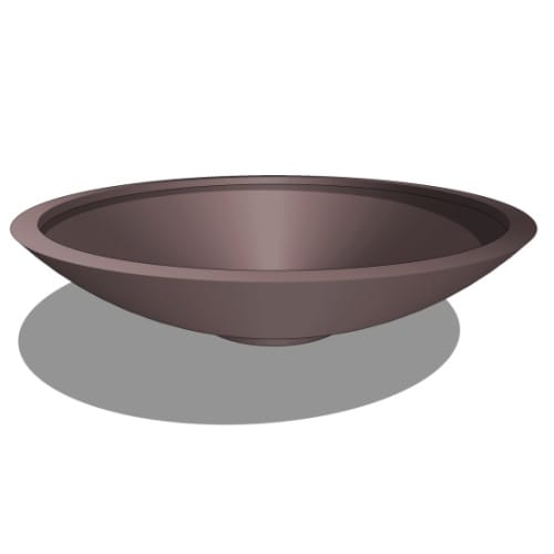 Luna Fiberglass Low Bowl Planter