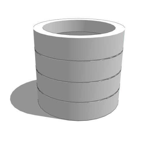 Madera Fiberglass Round Planter