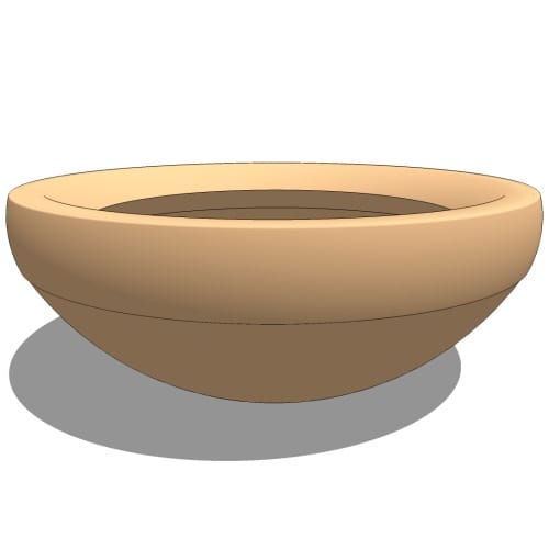 Balboa Fiberglass Low Bowl Planter