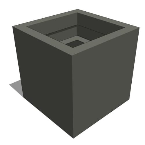 Strato Fiberstone Square Planter