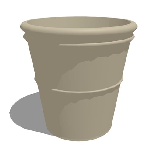 Banded Round GFRC Planter