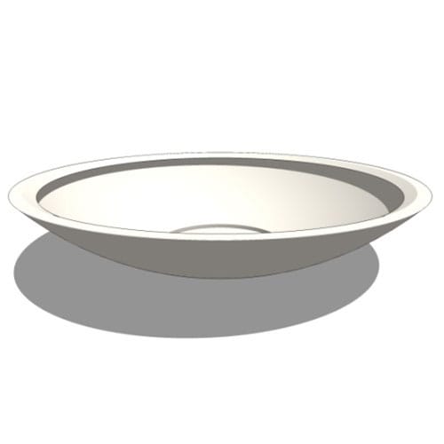 Modern Low Bowl Fiberglass Planter preview 1