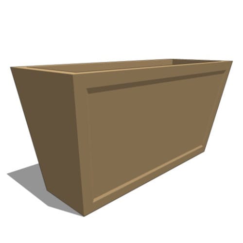 Ashville Fiberglass Tapered Rectangular Planter – Single Panel preview 1