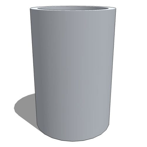 Modern Fiberglass Round Cylinder Planter preview 1