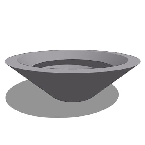 Akio Fiberglass Low Bowl Planter preview 1