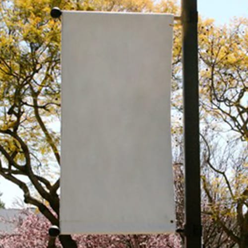 One-Way Pole Mount Ball Finial Banner Bracket Pair preview 1