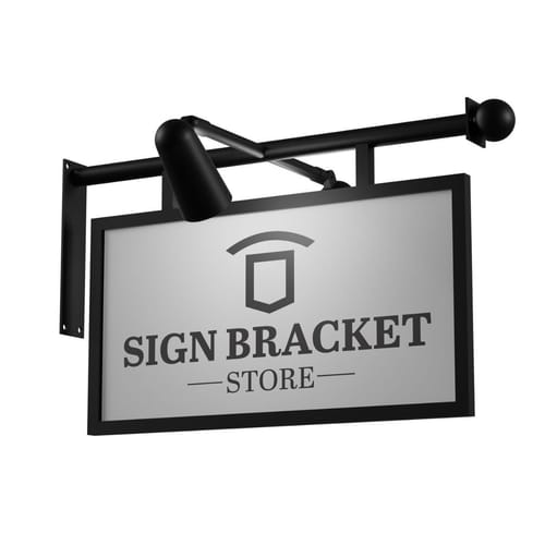 Bel Forte Lighted Sign Bracket with Framed Sign preview 1