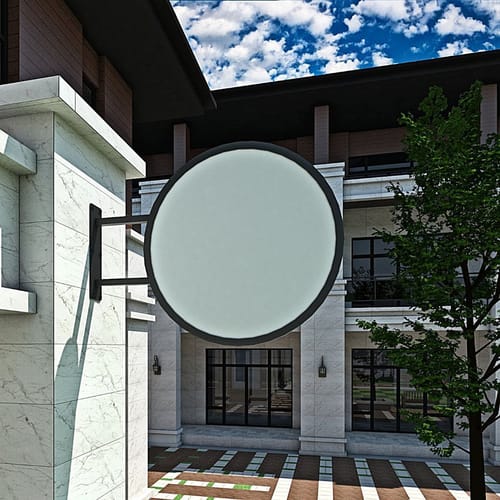 Cerchio Fixed Mount Sign Bracket with Sign Blank preview 2