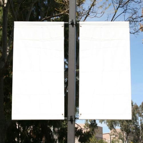 Two-Way Iron Straight Arm Banner Bracket Set - Post Mount preview 1
