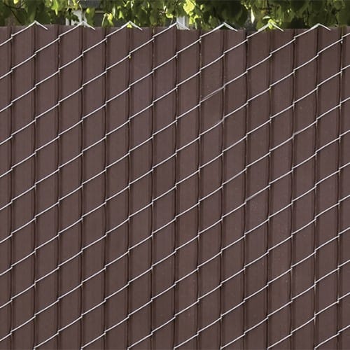 Chain Link Fence with Factory Inserted Slats