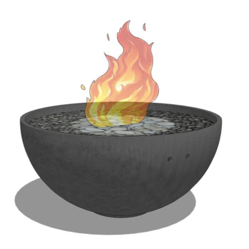 preview of Hemi 48 Firebowl Liquid Propane/Natural Gas - Match Lit (Flame Supervision Device/High Output Burner) 108,000 BTU/31.65W