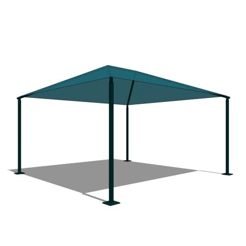 preview of 16' x 16' Square Shade with 8' Height, Glide Elbow™, and In-Ground Mount