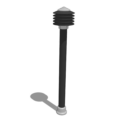 Pyrgos 32" Bollard - 12V / Stacked Louvers (BLD750132)