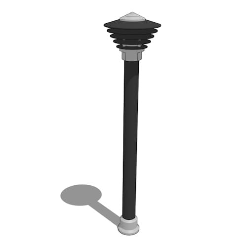 Pyrgos 25" Bollard - 12V / Graduated Louvers (BLD750222)