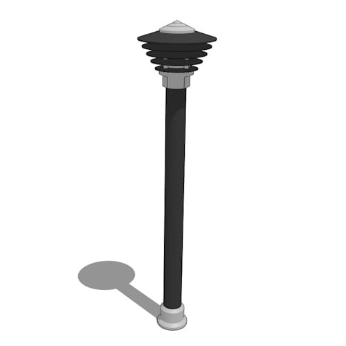 Pyrgos 32" Bollard - 12V / Graduated Louvers (BLD750232)