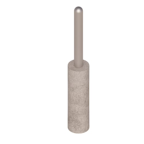 20 MPH Fixed Bollard: 8.625", 304 Stainless, #4 Brushed Finish (RFP8860R S S20)