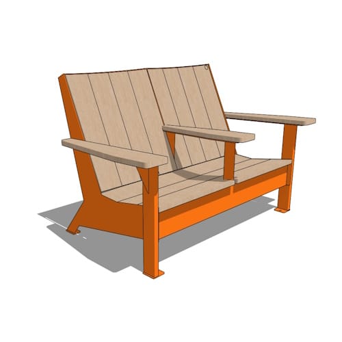 JEM Love Seat (JLS-64 - With Centre Armrest)