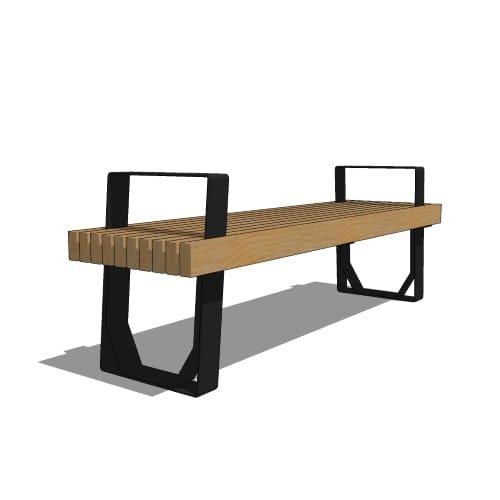 preview of Model FS1-1100: FUSE Backless - Six Foot, Backless Bench, Ipe