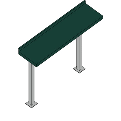 Model UL6-72x20x30-SM: Stadium Drink Rail - 72inch Length, 20inch Depth, Dining height