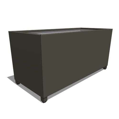 26'' x 60'' Urban Aluminum Planter (PS-210-AL-GL-26x60x26)