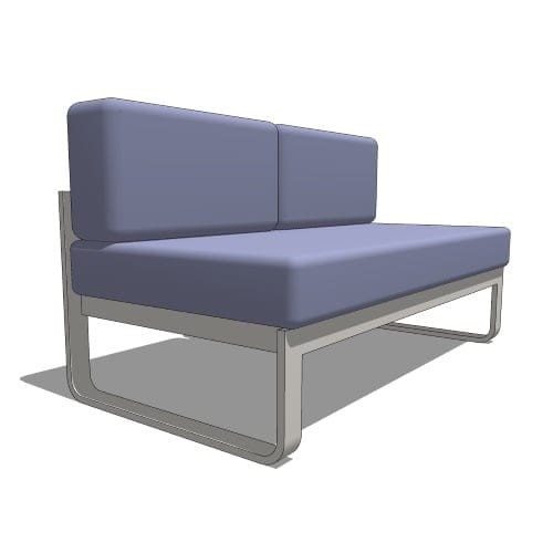 Loft Armless Loveseat (CHS6206-WT)