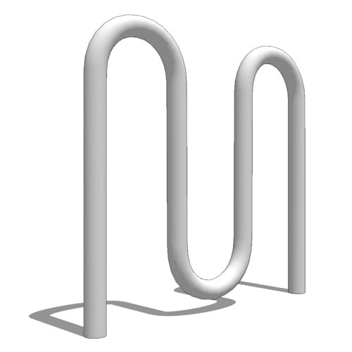RB 05 I S: 5 Capacity, Inground Anchor Mount, Stainless Steel Bike Rack