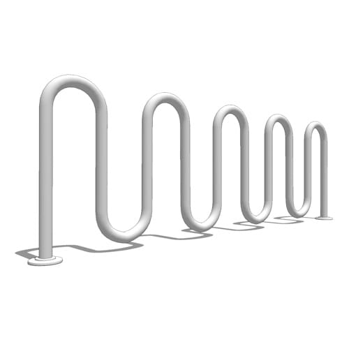 RB 11 S S: 11 Capacity, Surface Flange Mount, Stainless Steel Bike Rack
